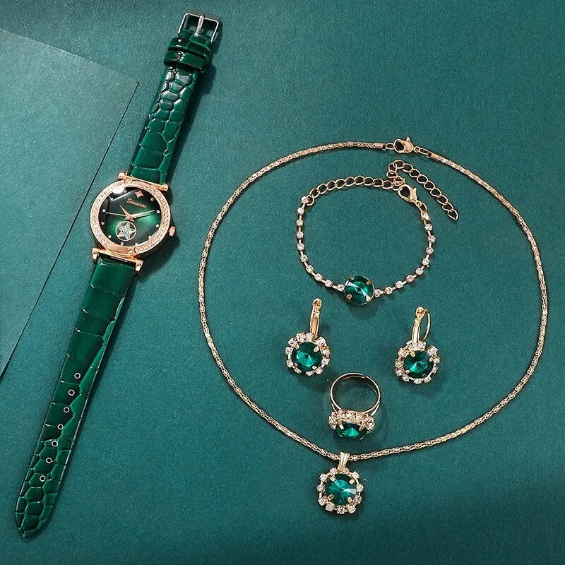 Kit luxury charm green 6PCS